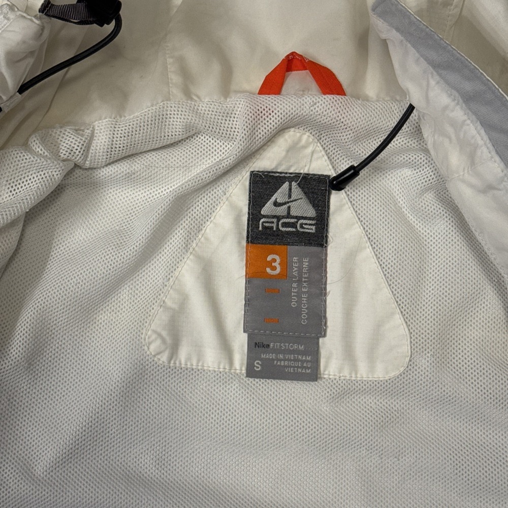Y2K Nike ACG Fit Storm 3 Jacket‎ Sz Small S Full Zip Fair Condition White - Picture 16 of 16